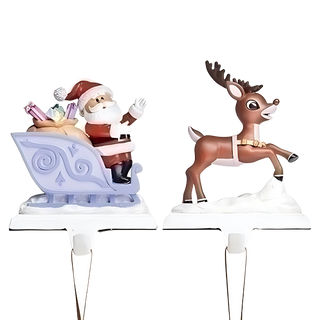 Rudolph Stocking Holder 2 Piece Set