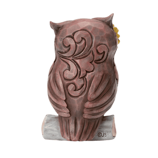 Owl on Log Mini Figurine