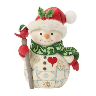Snowman Bird on Stick Pint