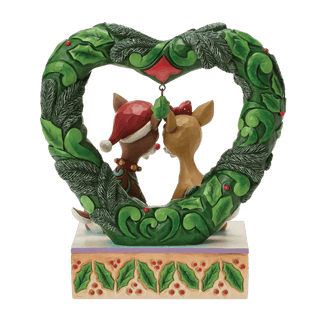Rudolph & Clarice Heart Wreathe