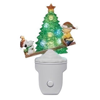 Charlie Brown and Snoopy Moving Seesaw LED Christmas Nightlight