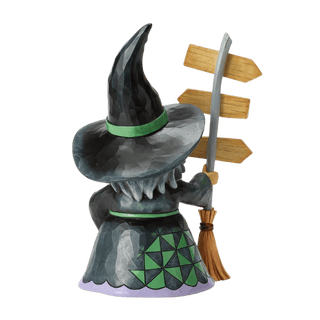 Good Witch Next to Broom Sign