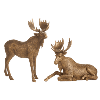 Antique Gold Moose