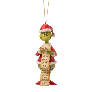 Grinch with List Ornament