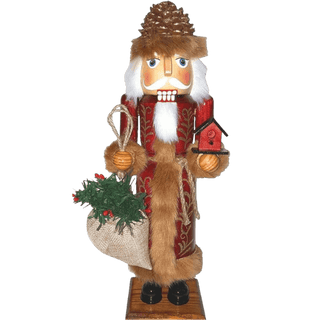 14" Pinecone Santa Nutcracker