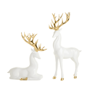 White Deer with Gold Antlers