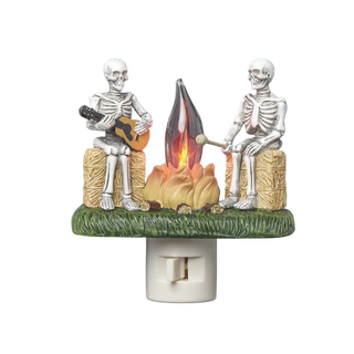 Lights Skeleton Flickering Flame Campfire Night-Light