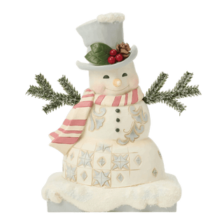 Woodland Snowman Top Hat Figure