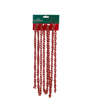 Red and Gold Bead Twisted Garland