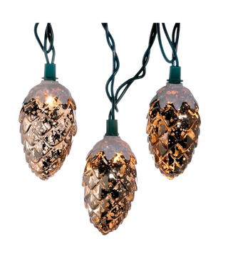 11.5' UL 10-Light Mercury Pinecone Light Set