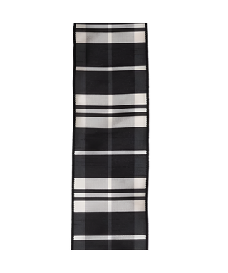 Black & White Plaid Double Wire Ribbon