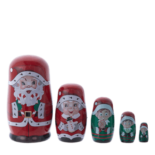 Santa Nesting Doll Set, 5-Pieces