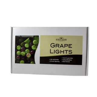 22' 100-Light Green and Burgundy Grape Cluster LED Light Set