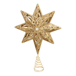 8-Point Gold Star Tree Topper