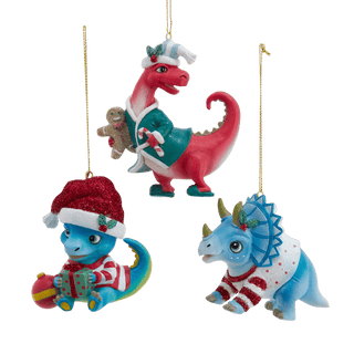 3-3.75" Dinosaur Pajama Ornaments, 3A