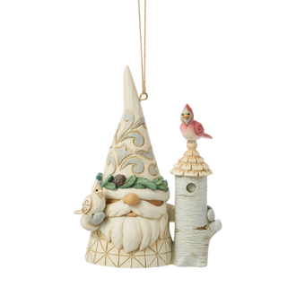 Woodland Gnome with Birdhouse Ornament