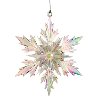 Acrylic Iridescent Snowflake Ornament