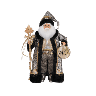 Karen Didion Silver and Gold Noel Santa