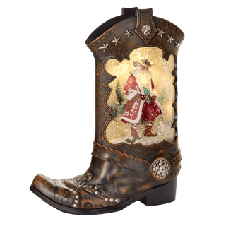 Cowboy Claus Lighted Water Boot