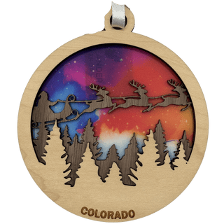Santa Light Catcher Colorado Ornament