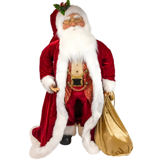 40" Jacqueline Kent Traditional Santa With Bag