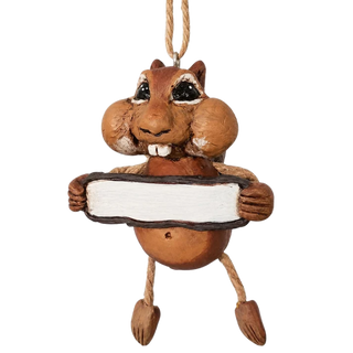 Dangly Chipmunk with Estes Park Sign Ornament