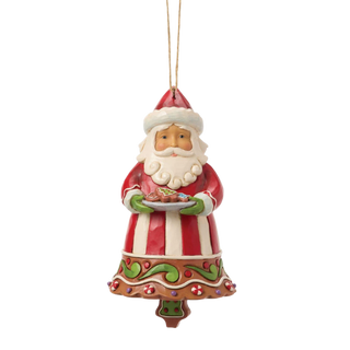 Gingerbread Santa Bell Ornament