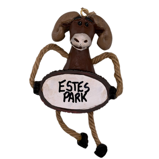 Big Horn Sheep with Estes Park Sign Ornament
