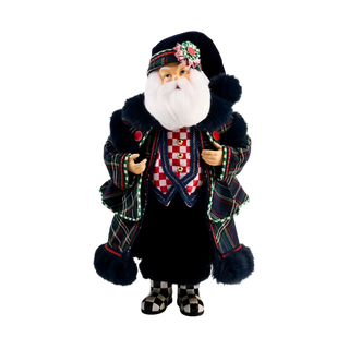 Timeless Tartan Fabric Santa