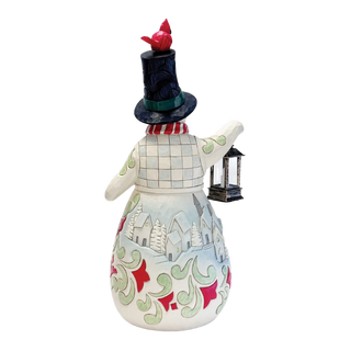 Snowman LED Candle Statue