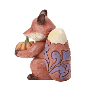 Fox with Pumpkin Figurine