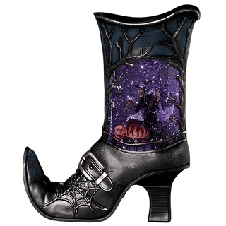 Witches Boot Lighted Swirl Lantern