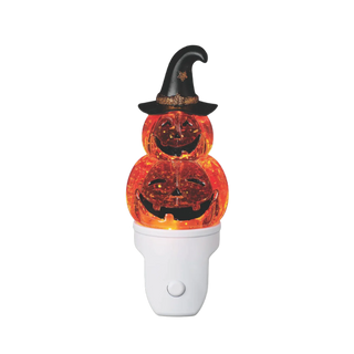 7" Roman Lights Jack-O-Lantern Stacked Swirl Night-Light