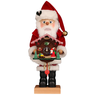 Christian Ulbricht Premium Nutcracker - Santa With Cuckoo Clock