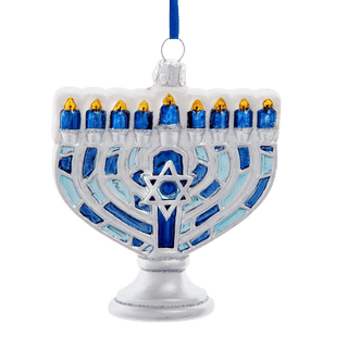 Noble Gems™ Glass Menorah Ornament