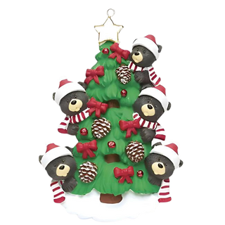 5 Bear Tree Ornament