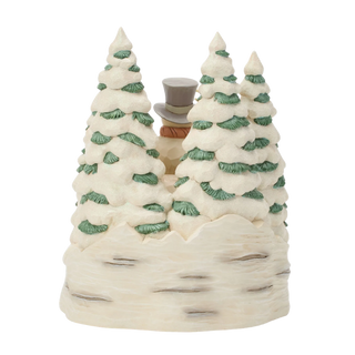 Woodland Snowman with Forest Figurine