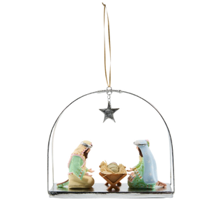 Patience Brewster Silver Nativity Holy Family Ornament