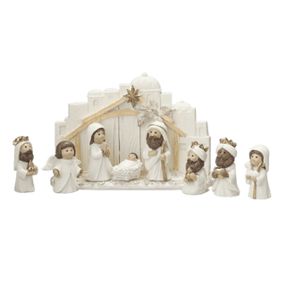 Children’s Nativity 9-Piece Set in All White