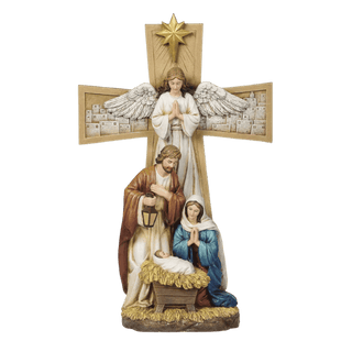 12" Holy Family by Cross Nativity Figure