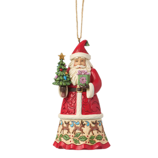 Santa With Gifts Ornament