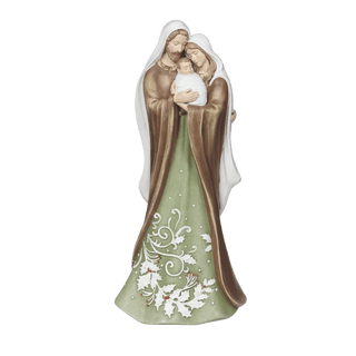 Holy Family Brown & Green Figure - Green Leaf Pattern