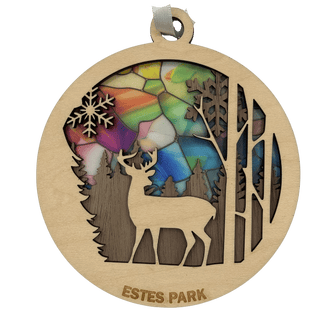 Deer Light Catcher Estes Park Ornament