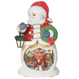 Amusements Lighted Musical Snowman with Rotating Santa's Village