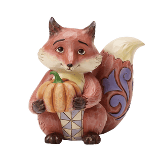 Fox with Pumpkin Figurine