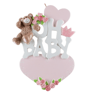 Oh, Baby Heart Pink Ornament