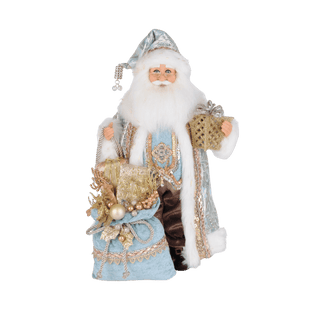 Karen Didion Lighted Blue Elegance Santa