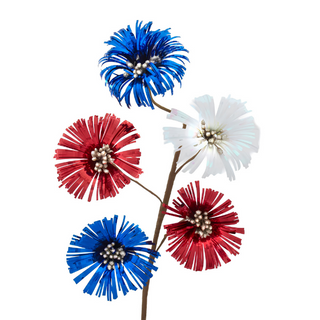 26" Red White & Blue Morning Glory Spray