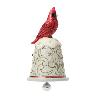 Cardinal Perched on Bell Pint