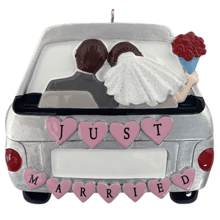 Just Married Car Ornament